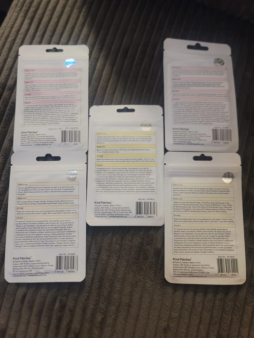 5 PACKS OF BRAND NEW KIND PATCHES